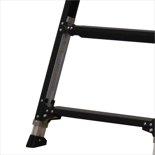 脚立 6段 PRW-180BK はしご兼用脚立 伸縮脚付 幅広 ブラック アルミ PRW-180BK アルインコ [alinco はしご ハシゴ 梯子 黒 black prw180bk]_2