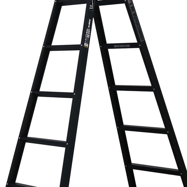 脚立 KUR-210 はしご兼用脚立 幅広 ブラック アルミ KUR-210 アルインコ [alinco 黒 black はしご ハシゴ 梯子 kur210]_3