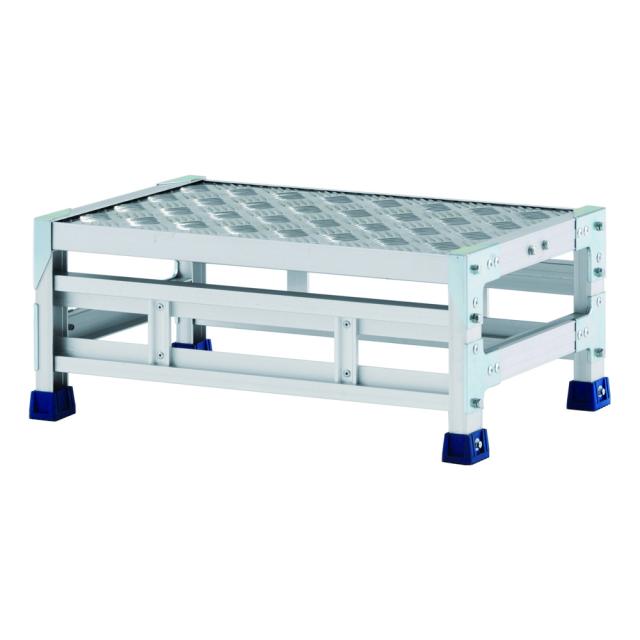 アルインコ 作業台 CSBC 1段 (天板寸法600x400mm 天板高さ250mm) CSBC126S [アルミ 天板縞板タイプ 組立式作業台 工場 倉庫 踏台 踏み台 はしご 梯子 ハシゴ DIY 工具 alinco]