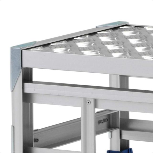アルインコ 作業台 CSBC 1段 (天板寸法1000x400mm 天板高300mm) CSBC131S [アルミ 天板縞板タイプ 組立式作業台 工場 倉庫 踏台 踏み台 はしご 梯子 ハシゴ DIY 工具 alinco]_1