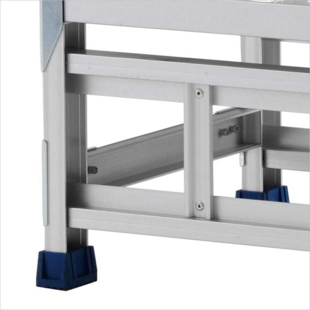 アルインコ 作業台 CSBC 1段 (天板寸法1000x400mm 天板高300mm) CSBC131S [アルミ 天板縞板タイプ 組立式作業台 工場 倉庫 踏台 踏み台 はしご 梯子 ハシゴ DIY 工具 alinco]_2