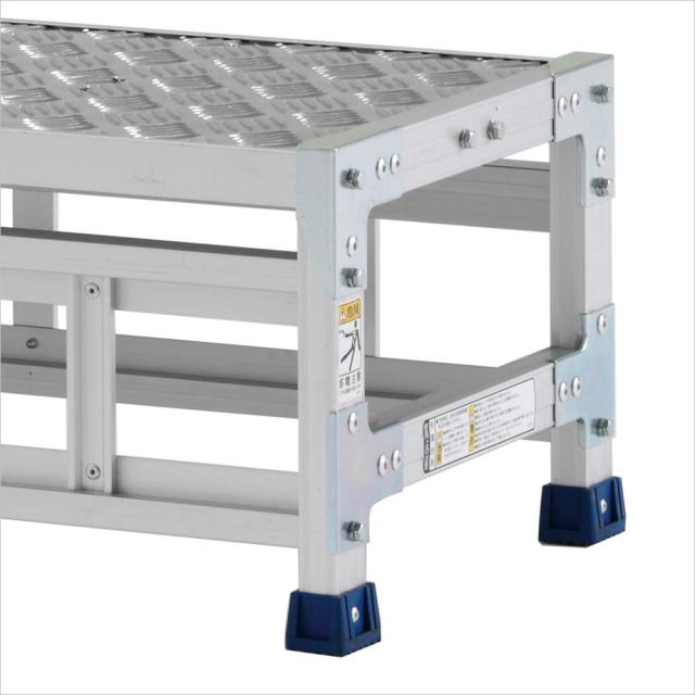 アルインコ 作業台 CSBC 1段 (天板寸法1000x400mm 天板高300mm) CSBC131S [アルミ 天板縞板タイプ 組立式作業台 工場 倉庫 踏台 踏み台 はしご 梯子 ハシゴ DIY 工具 alinco]_4