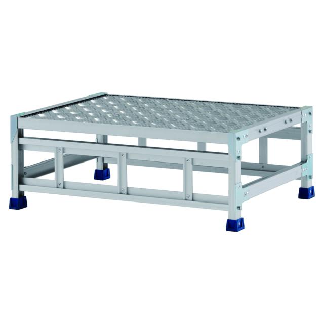 アルインコ 作業台 CSBC 1段 (天板寸法800x600mm 天板高さ300mm) CSBC138WS [アルミ 天板縞板タイプ 組立式作業台 工場 倉庫 踏台 踏み台 はしご 梯子 ハシゴ DIY 工具 alinco]