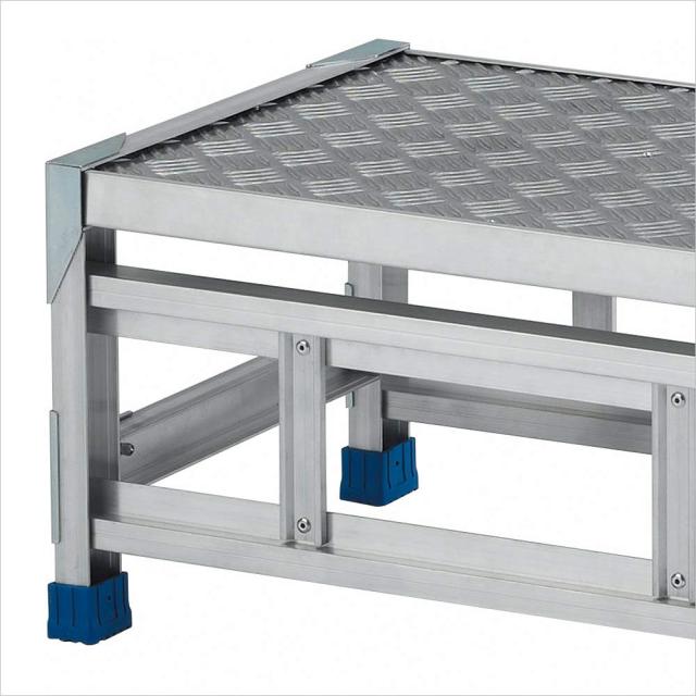 アルインコ 作業台 CSBC 1段 (天板寸法600x400mm 天板高さ300mm) CSBC136S [アルミ 天板縞板タイプ 組立式作業台 工場 倉庫 踏台 踏み台 はしご 梯子 ハシゴ DIY 工具 alinco]_1