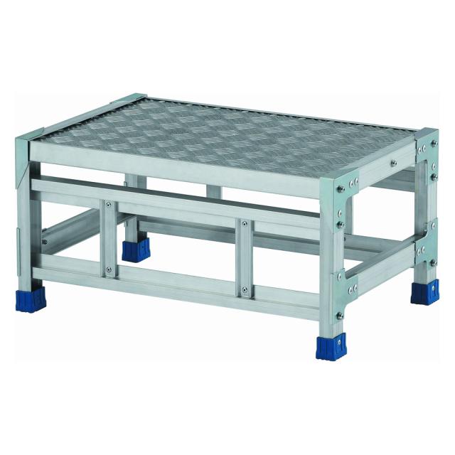 アルインコ 作業台 CSBC 1段 (天板寸法600x400mm 天板高さ300mm) CSBC136S [アルミ 天板縞板タイプ 組立式作業台 工場 倉庫 踏台 踏み台 はしご 梯子 ハシゴ DIY 工具 alinco]_3