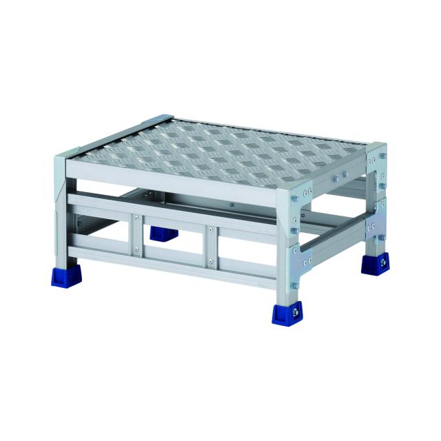 アルインコ 作業台 CSBC 1段 (天板寸法500x400mm 天板高さ250mm) CSBC125S [アルミ 天板縞板タイプ 組立式作業台 工場 倉庫 踏台 踏み台 はしご 梯子 ハシゴ DIY 工具 alinco]