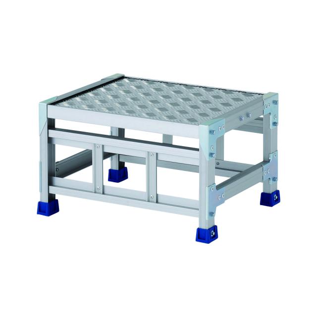 アルインコ 作業台 CSBC 1段 (天板寸法500x400mm 天板高さ300mm) CSBC135S [アルミ 天板縞板タイプ 組立式作業台 工場 倉庫 踏台 踏み台 はしご 梯子 ハシゴ DIY 工具 alinco]