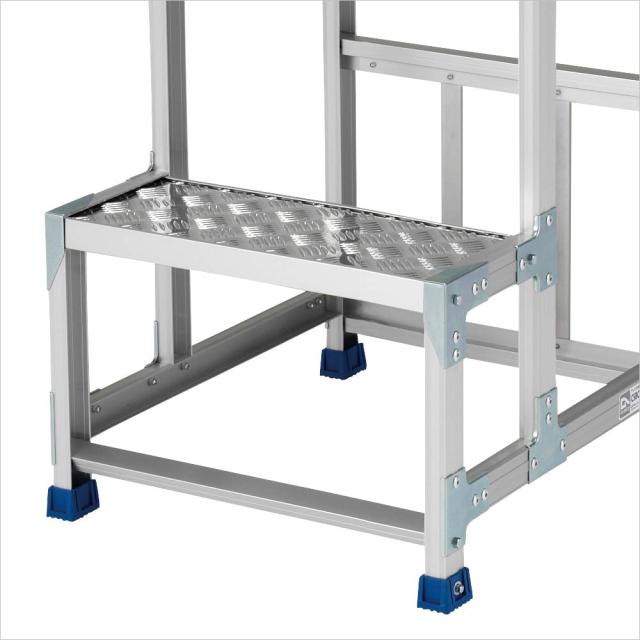 アルインコ 作業台 CSBC 2段 (天板寸法500x400mm 天板高さ700mm) CSBC275S [アルミ 天板縞板タイプ 組立式作業台 工場 倉庫 踏台 踏み台 はしご 梯子 ハシゴ DIY 工具 alinco]_2