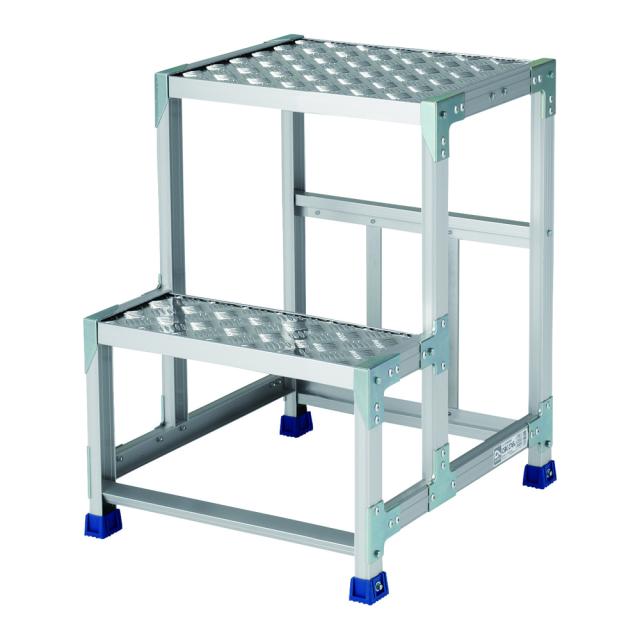 アルインコ 作業台 CSBC 2段 (天板寸法500x400mm 天板高さ700mm) CSBC275S [アルミ 天板縞板タイプ 組立式作業台 工場 倉庫 踏台 踏み台 はしご 梯子 ハシゴ DIY 工具 alinco]_3