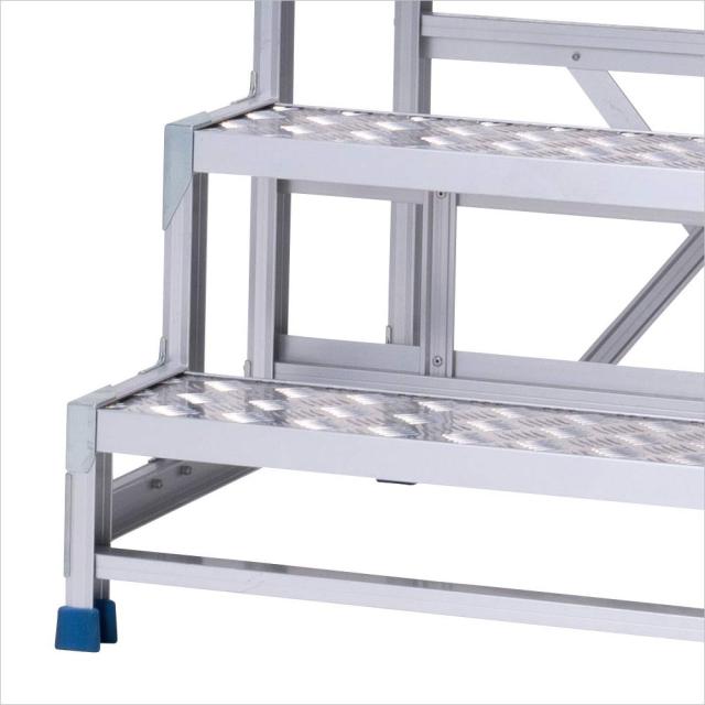アルインコ 作業台 CSBC 3段 (天板寸法600x400mm 天板高さ600mm) CSBC366S [アルミ 天板縞板タイプ 組立式作業台 工場 倉庫 踏台 踏み台 はしご 梯子 ハシゴ DIY 工具 alinco]_2