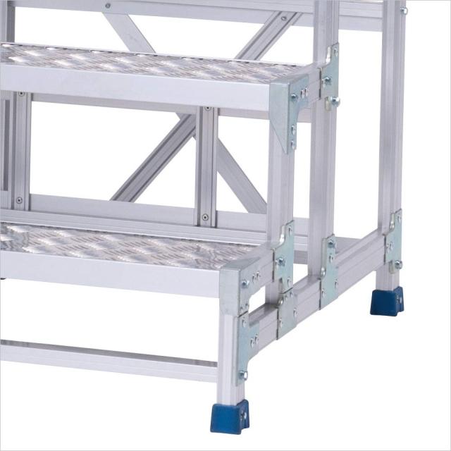 アルインコ 作業台 CSBC 3段 (天板寸法600x400mm 天板高さ600mm) CSBC366S [アルミ 天板縞板タイプ 組立式作業台 工場 倉庫 踏台 踏み台 はしご 梯子 ハシゴ DIY 工具 alinco]_3
