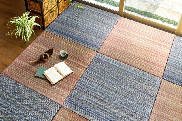 すき間のできにくい置き畳 倉敷?U 同色6枚セット ブラウン サイズ82×82×2.5cm 萩原 [ごろ寝 プレイマット 床キズ防止 抗カビ 消臭]