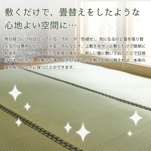おもてなし上敷 雅(みやび) 江戸間6畳 サイズ261×352cm 萩原 [最高級品質 い草100％ 抗カビ 消臭]_2