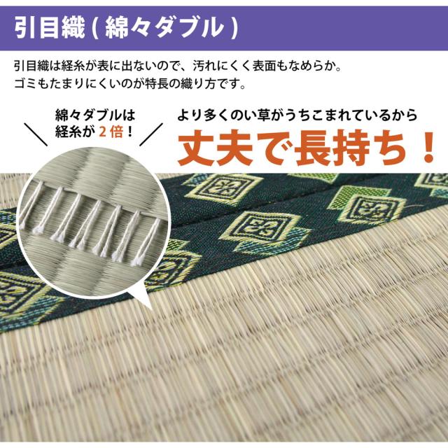 おもてなし上敷 雅(みやび) 江戸間6畳 サイズ261×352cm 萩原 [最高級品質 い草100％ 抗カビ 消臭]_5