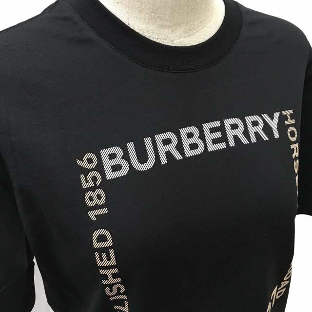 バーバリー 8056048 A1189 BLACK レディース ホースフェリー スクエアプリント コットンTシャツ 半袖（新品）BURBERRYの通販はau  PAY マーケット - ブランドの郷 | au PAY マーケット－通販サイト