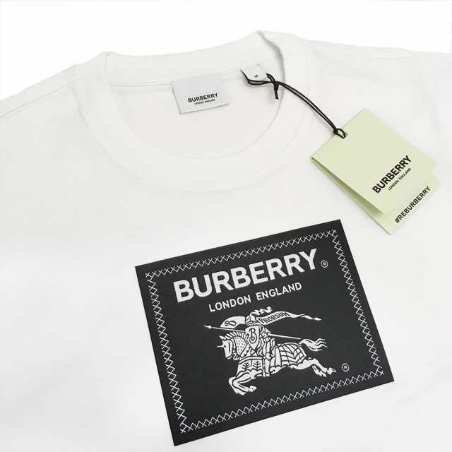 バーバリー 8064397 A1464 WHITE メンズ 半袖 EKDアップリケ コットン オーバーサイズ Tシャツ（新品）BURBERRY｜au  PAY マーケット