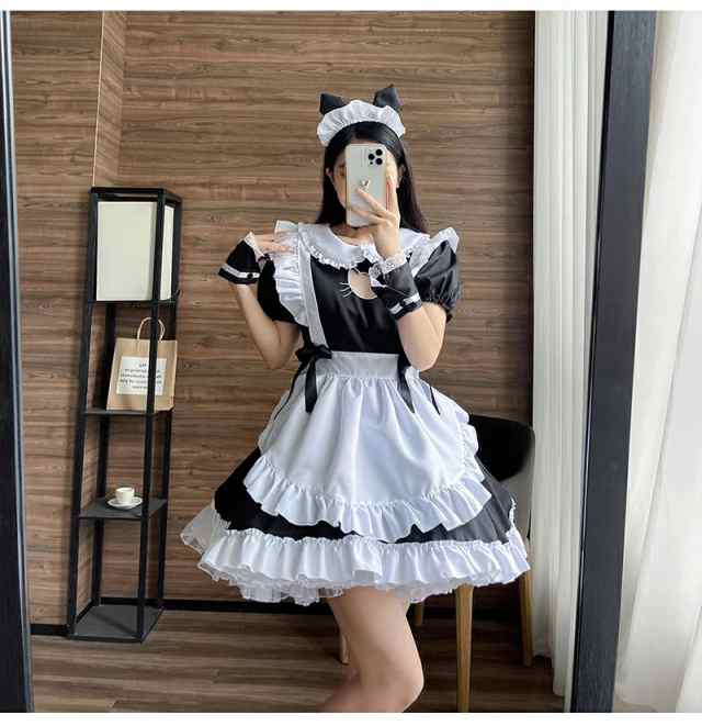 ❤️大人気❤️メイド服 コスプレ 制服 猫耳 カチューシャ 衣装 ロリータ 仮装