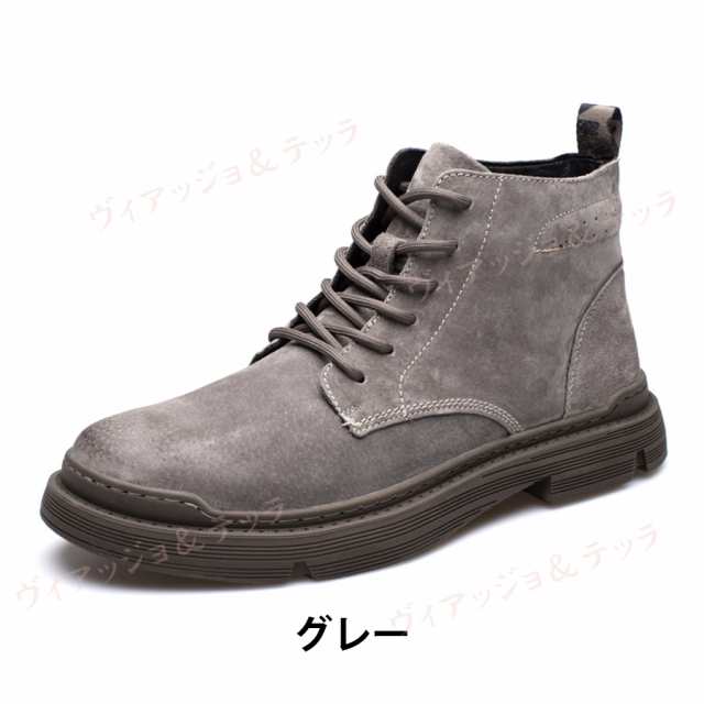 ハイカットブーツ メンズ 本革 ハイカットスニーカー ワーク