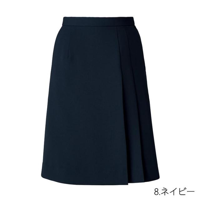 レディース 事務服 プリーツ スカート ひざ丈 54センチ オールシーズン 定番 紺 黒 ネイビー ブラック オフィス オフィス 制服 通勤 ボンオフィス AS2319_9