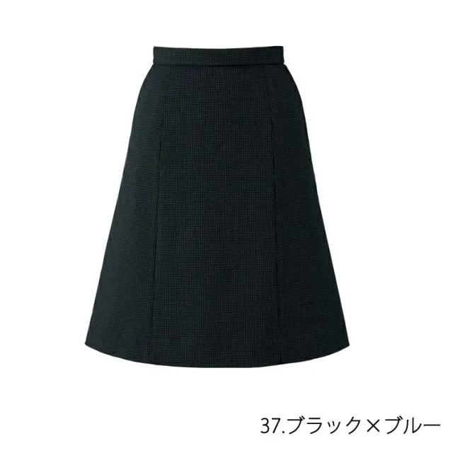 レディース Aラインスカート オールシーズン 定番 ストレッチ 防臭 黒 ブラック オフィス 事務服 制服 通勤 ホームクリーニング ボンオフィス AS2346_10