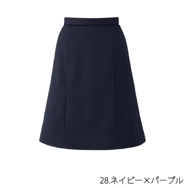 レディース 事務服 Aラインスカートひざ丈スカート 56センチ オールシーズン 定番 紺 黒 ネイビー ブラック オフィス オフィス 制服 通勤 ボンオフィス AS2348_13