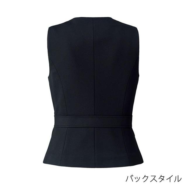 レディース オールシーズン ニット ベスト 無地 事務服 接客 受付オフィス 定番 OL 抗菌裏地　エコ ボンオフィス AV1266_3