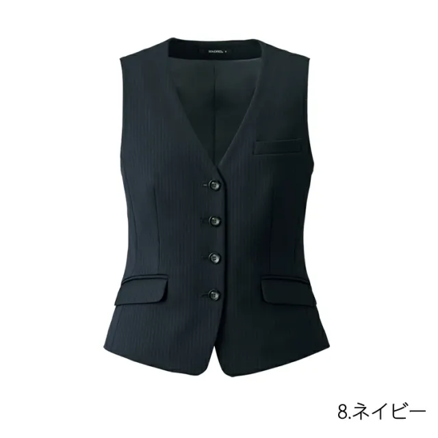 レディース 長袖 ニット 事務服 ベスト オールシーズン 定番 シャドーストライプ 紺 ネイビー AV1286 オフィス 制服 通勤 ボンオフィス 高品質 抗菌 防臭 ノーマル レディス ホームクリーニング 送料無料 サイズ豊富 BONOFFICE_11