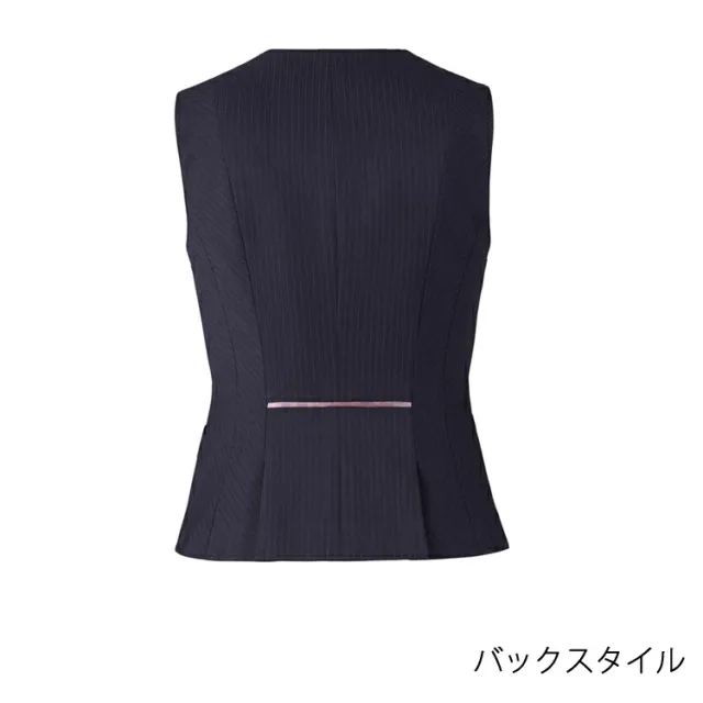 レディース 長袖 ベスト オールシーズン 定番 ストレッチ 防臭 紺 黒 ネイビー ブラック オフィス 事務服 制服 通勤 ホームクリーニング ボンオフィス AV1289_9