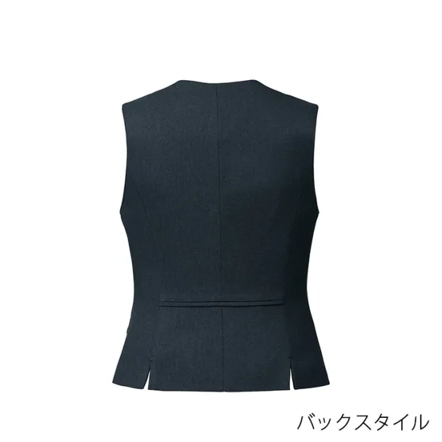 レディース オールシーズン ベスト 無地 事務服 接客 受付　オフィス 2WAYストレッチ 定番 OL ボンオフィス AV1293_8