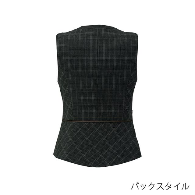 2025秋冬新作 レディース ベスト オールシーズン 定番 ストレッチ グレイ ネイビー オフィス 事務服 制服 通勤 クリニックノーブル ボンオフィス AV1297_9