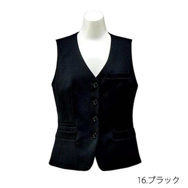 レディース オールシーズン ベスト ストレッチ 防汚 無地 事務服 接客 受付 クリニック オフィス OL ボンオフィス BCV1104_8