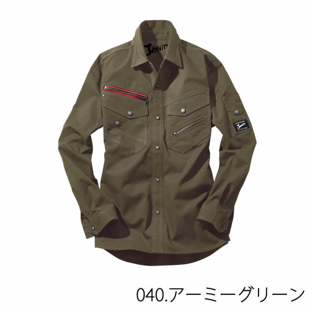 作業着 秋冬 Jawin 52104 長袖シャツ 人気 売れ筋 定番 作業服