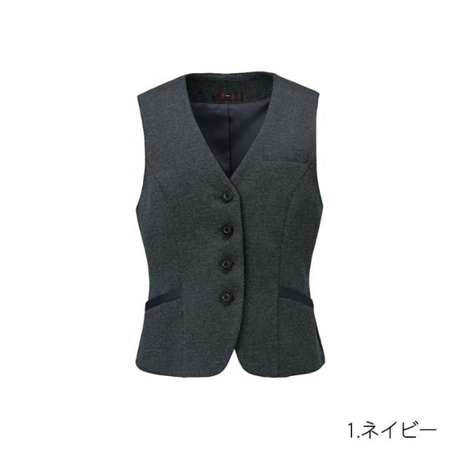 MIKATA レディース ベスト ストレッチ オールシーズン オフィス 無地 接客 制服 事務服 ブラック ネイビー ミカタ SA490VA 神馬本店 クラシカル パイピング_10