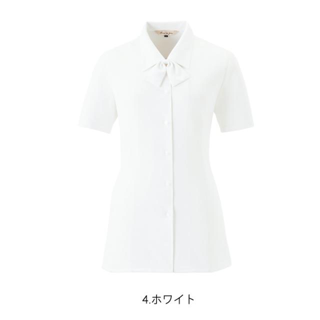 レディース 半袖 ブラウス 吸汗速乾 ストレッチ ドライ オフィスシャツ