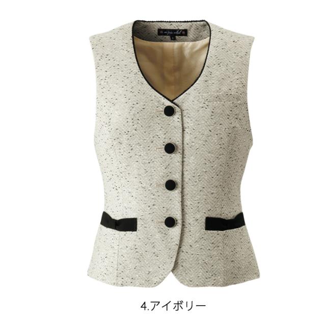 レディース ベスト オールシーズン オフィス ツイード 事務服 定番 ノーマル フォーマル 入学式 卒業式  面接 受験 ジョア かわいい 11680_5
