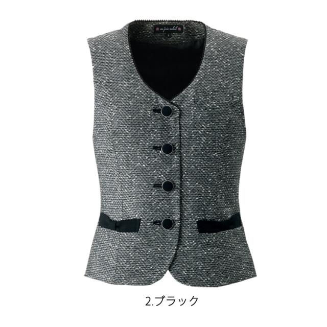 レディース ベスト オールシーズン オフィス ツイード 事務服 定番 ノーマル フォーマル 入学式 卒業式  面接 受験 ジョア かわいい 11680_6