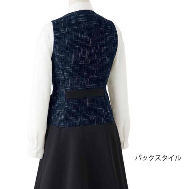 レディース ベスト オールシーズン オフィス ツイード  紺 事務服 定番 ノーマル フォーマル 入学式 卒業式  面接 受験 ジョア かわいい 12040 レディース ベスト オールシーズン オフィス ツイード 紺 事務服 定番