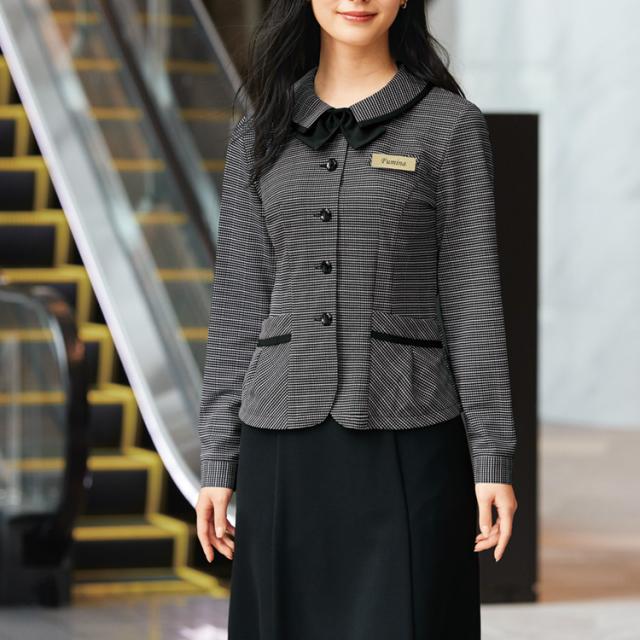 レディース 長袖 オーバーブラウス シャツ リボン オールシーズン ライトジャケット オフィス ユニフォーム 制服 通勤 事務服 OL きちんと ジョア 26505 レディース 長袖 オーバーブラウス シャツ リボン オールシーズン