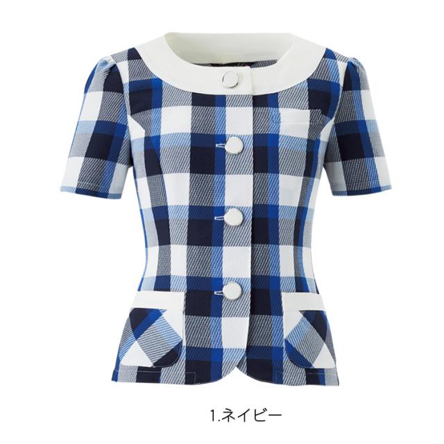 レディース 半袖 春夏 マリン チェック オーバーブラウス シャツ