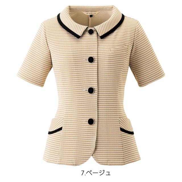 レディース 半袖 オーバーブラウス シャツ 春夏 ボーダー ライト