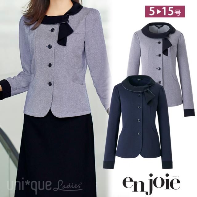 レディース オーバーブラウス ソフトジャケット オールシーズン 長袖 夏服 入学式 卒業式 七五三 イベント オフィス en joie ビジネス アンジョア ジョア 26757