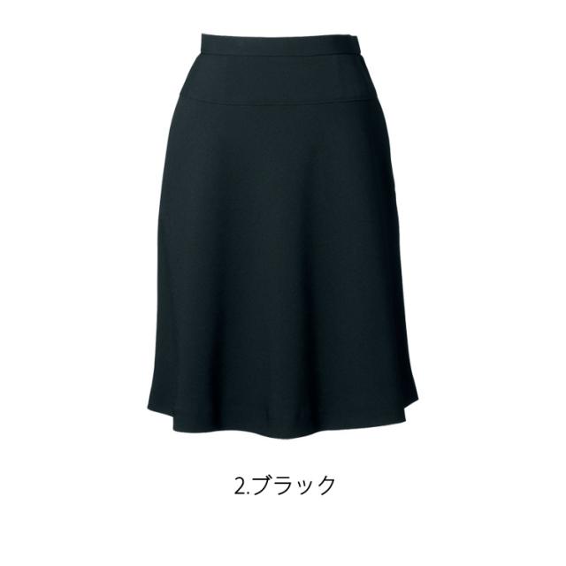 レディース フレアースカート オールシーズン 53センチ オフィス 無地 ポリエステル ストレッチ 事務服 フォーマル 入学式 卒業式 面接 受験 ジョア 51412_3