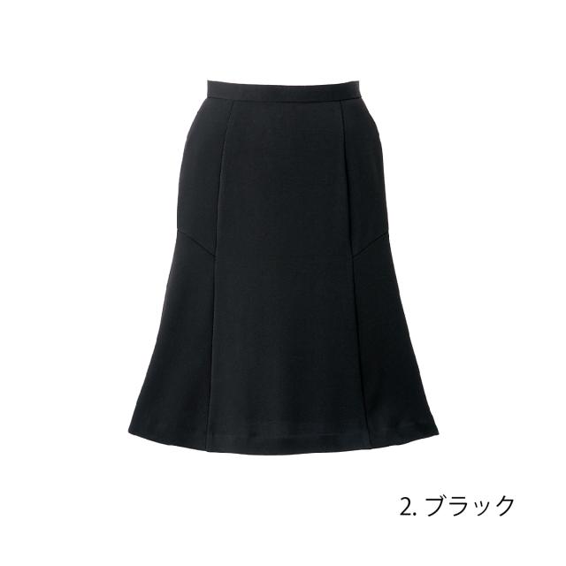 レディース フレアースカート オールシーズン 53センチ オフィス 無地 2WAYストレッチ シワになりにくい 事務服 フォーマル 入学式 卒業式 受験 ジョア 51623_2