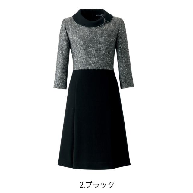 レディース ワンピース ひざ丈 オールシーズン 切り替え ストレッチ オフィス フォーマル 人気 デート服 入学式 卒業式 面接 受験 ジョア 61680_5