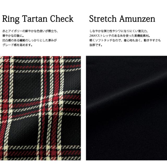 レディース ワンピース ひざ丈 オールシーズン チェック ドッキング