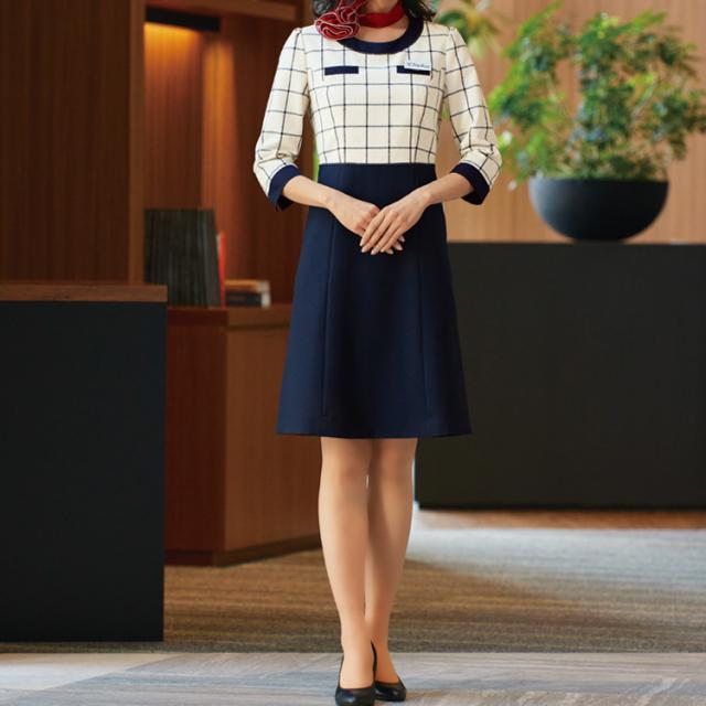 レディース ワンピース オールシーズン ポリエステル ストレッチ 事務