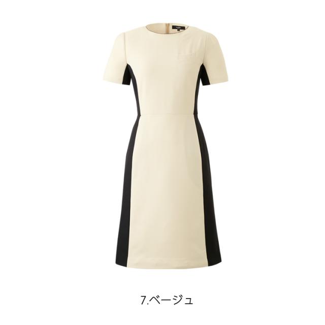 レディース ワンピース 膝丈 サロン エステ 美容 卒業式 入学式 卒業式 ママ服 ジョア 62055 オフィス 制服 通勤 事務服 入園式 きちんと 黒ワンピ_4