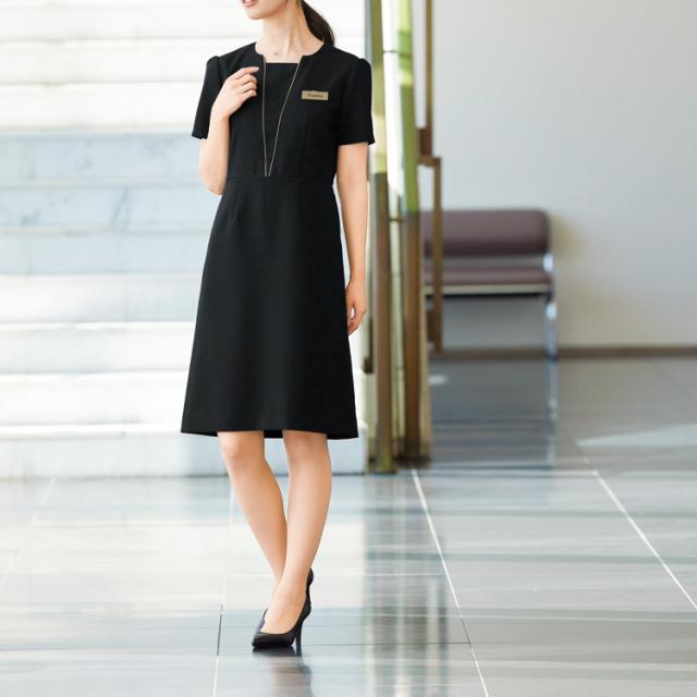レディース ワンピース 膝丈 サロン エステ 美容 卒業式 入学式 卒業式