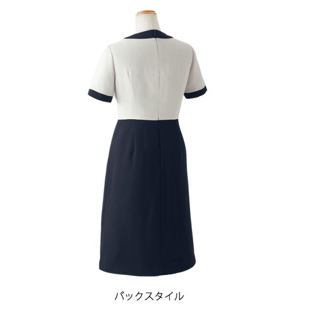 レディース ワンピース 膝丈 春夏 オフィス 切り替え ユニフォーム 制服 通勤 事務服 入園式 セレモニー 卒業式 入学式 卒業式 ママ服 ジョア 66740