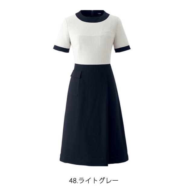 レディース ワンピース 膝丈 春夏 オフィス 切り替え ユニフォーム 制服 通勤 事務服 入園式 セレモニー 卒業式 入学式 卒業式 ママ服 ジョア 66740